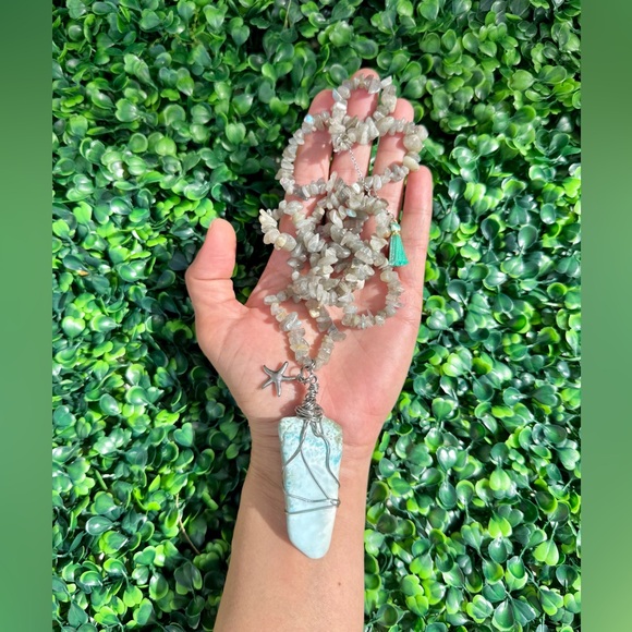 Larimar & Labradorite Necklace - Picture 6 of 7